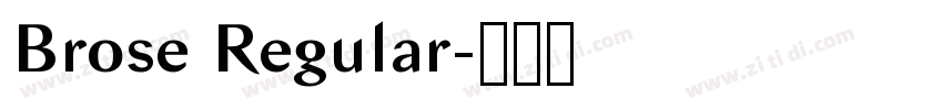 Brose Regular字体转换 Brose Regular字体转换